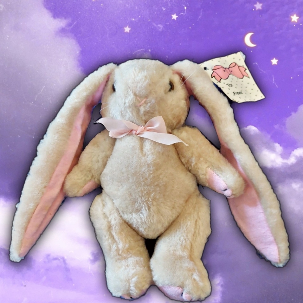 Vintage Jointed Bunny Plush Figure